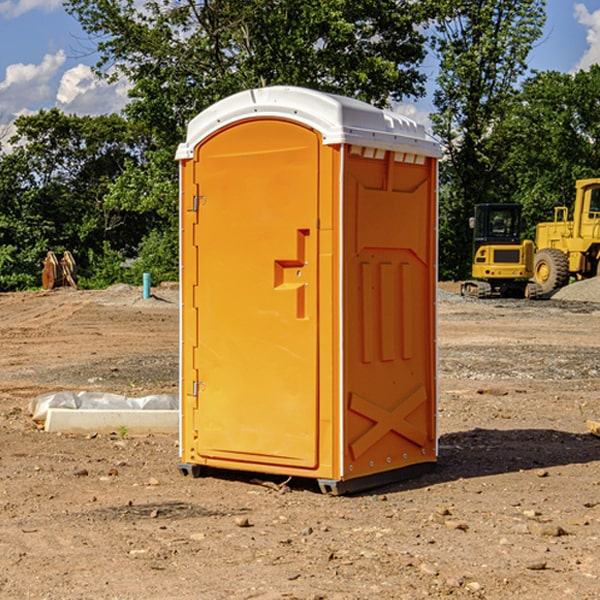 how often are the portable toilets cleaned and serviced during a rental period in Hop Bottom